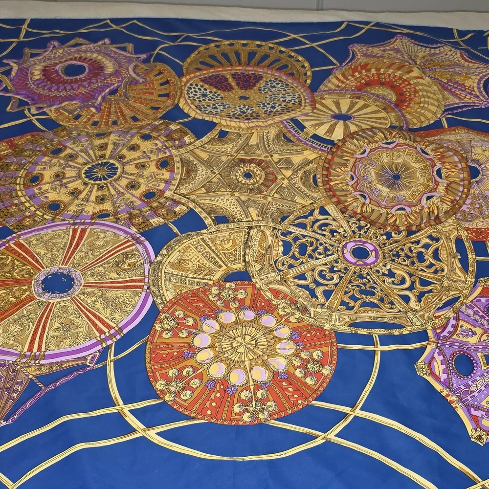 Hermes Purple and Blue Scarf - Picture 6 of 7